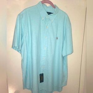 Polo Ralph Lauren New Short Sleeve Shirt Blue -Looks More like a Turquoise Color